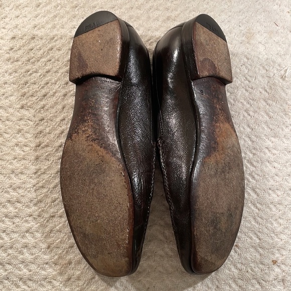 PRADA Chocolate Brown Sleek Loafers with Character - Picture 7 of 12
